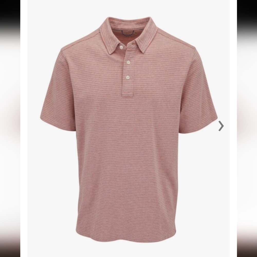 Faherty Brand Movement™ Rose Sky Stripe Short Sleeve Polo